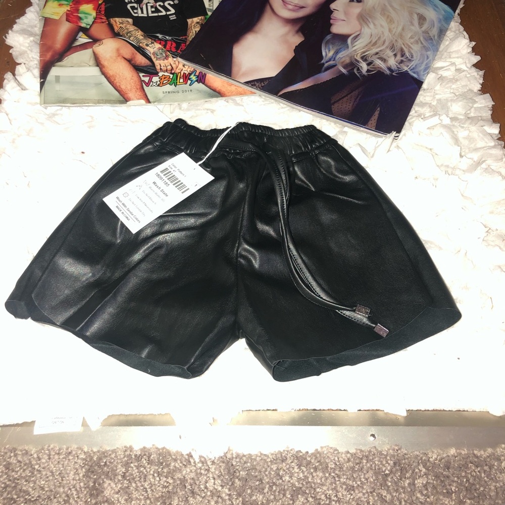 Toddler girl leather shorts